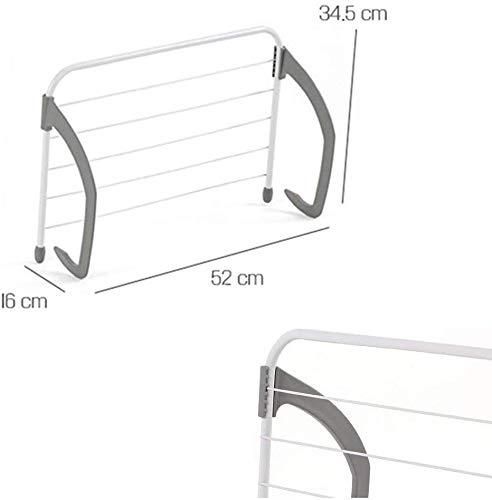 Measurement chart of a metal rack with dimensions labeled.